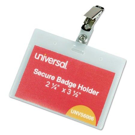 Universal Clear Badge Holders, 2.25"x3.5", PK50 UNV56006